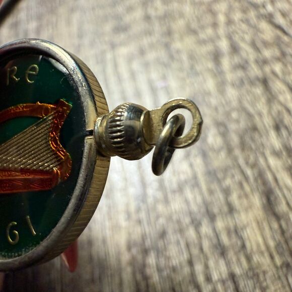 Enameled 1964 Irish Bull Coin Shilling Pendant - Picture 4 of 4